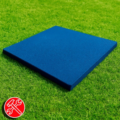 Резиновая плитка 100х100х1см ровное основание IronBull