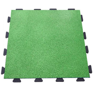 Резиновая плитка 100х100х2,5см скрытый замок ласточкин хвост зеленый яркий 10093 IronBull