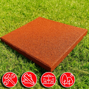 Резиновая плитка 50х50х4см терракотовый 13512 IronBull