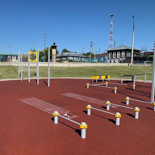 Комплекс для выполнения испытания Прыжок в длину с места толчком двумя ногами для норм ГТО S722 IronKing