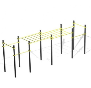 Уличный тренажер Комплекс из 2ух уровневого рукохода+6 перекладин S817 IronKing