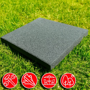 Резиновая плитка 50х50х4см серый 13509 IronBull