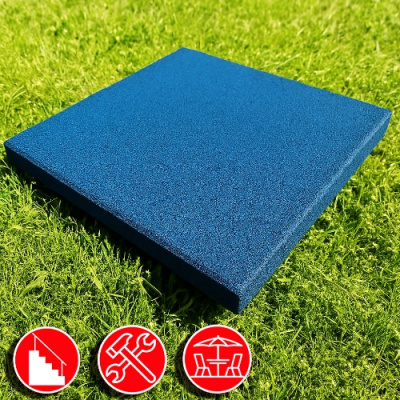 Резиновая плитка 50х50х1,5см ровное основание IronBull