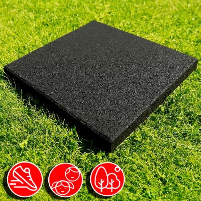 Резиновая плитка 50х50х5см ровное основание IronBull