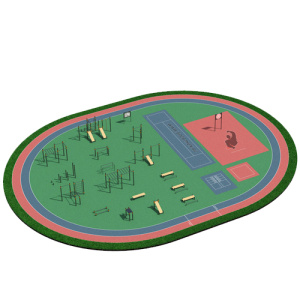 Площадка для ГТО 1271 кв.м ВФСК-4 Sportout