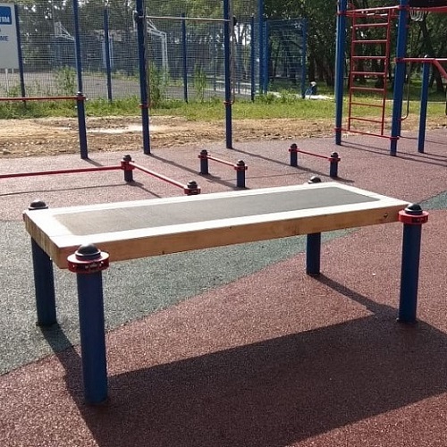 Помост для выполнения испытания Сгибание-разгибание рук в упоре лежа на полу с платформой для ГТО S73 IronKing