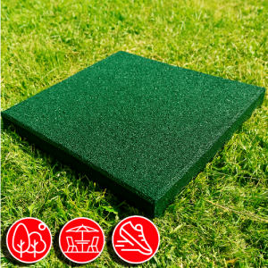 Резиновая плитка 50х50х3см зеленый 13480 IronBull