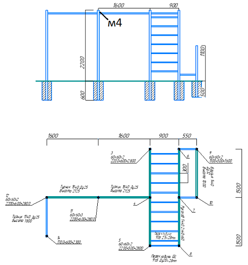 Уличный спортивный комплекс 13604 Sportout