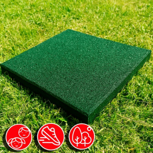 Резиновая плитка 100х100х6см зеленый 11521 IronBull