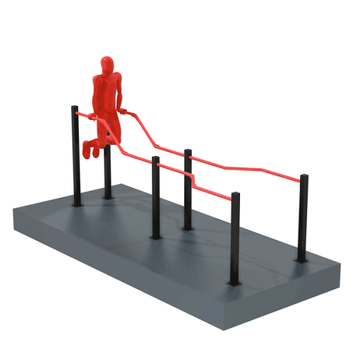 Брусья разноуровневые для норм ГТО S608 IronKing