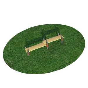 Горизонтальная гимнастическая скамья двойная разноуровневая УТДИ-186 Sporttool