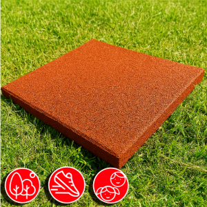 Резиновая плитка 50х50х4см терракотовый 07740 IronBull