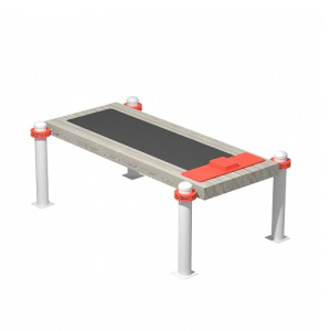 Помост для выполнения испытания Сгибание-разгибание рук в упоре лежа на полу с платформой для ГТО S73 IronKing