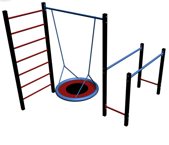 Уличный спортивный комплекс с качелей 13580 Sportout