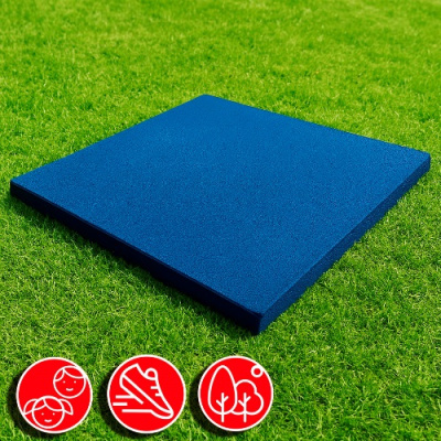 Резиновая плитка 100х100х5см рельефное основание IronBull