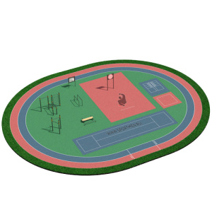 Площадка для сдачи ГТО 775 кв.м  ВФСК-1 Sportout