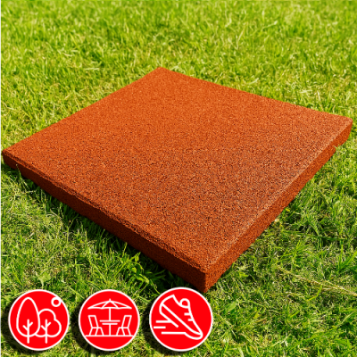 Резиновая плитка 50х50х3см рельефное основание IronBull