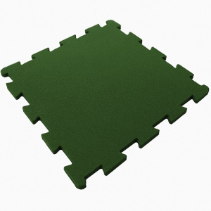 Резиновое плитка 97х97х1см Пазл зеленый 15814 IronBull
