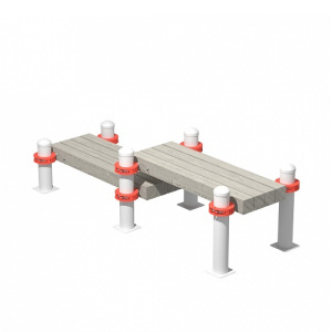 Горизонтальная гимнастическая скамья двойная разноуровневая для норм ГТО S74 IronKing