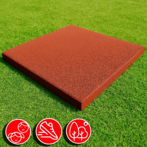 Резиновая плитка 100х100х6см терракотовый 11526 IronBull