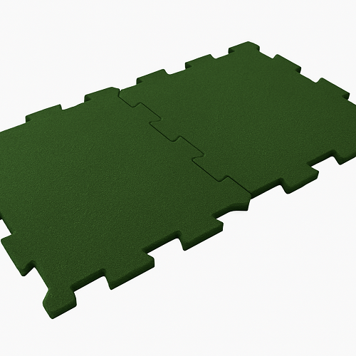 Резиновое плитка 97х97х1см Пазл зеленый 15814 IronBull