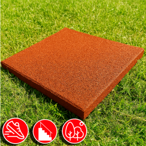 Резиновая плитка 50х50х2см терракотовый 13474 IronBull