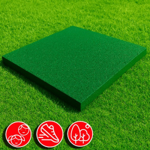 Резиновая плитка 100х100х6см зеленый яркий 11532 IronBull