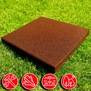 Резиновая плитка 50х50х4см коричневый 13506 IronBull