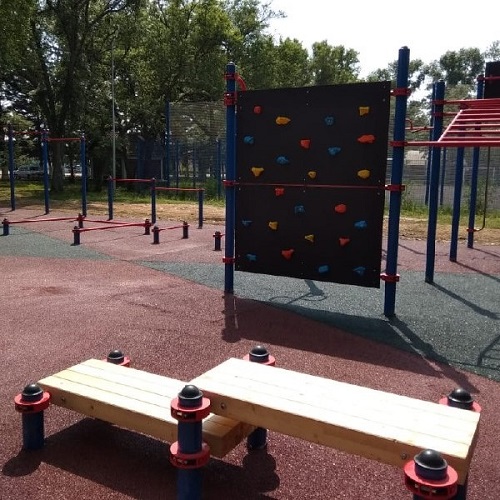 Горизонтальная гимнастическая скамья двойная разноуровневая для норм ГТО S74 IronKing