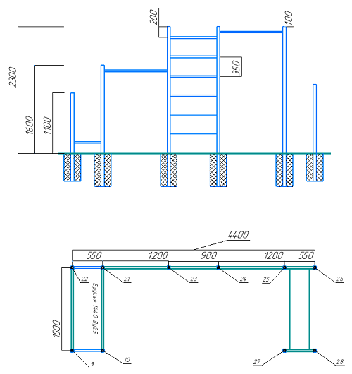 Уличный спортивный комплекс 13606 Sportout