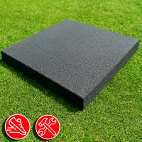 Резиновая плитка 100х100х2см ровное основание IronBull