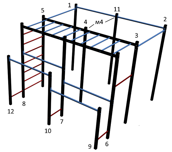 Уличный спортивный комплекс 13610 Sportout