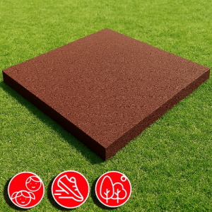 Резиновая плитка 100х100х4см коричневый 11550 IronBull