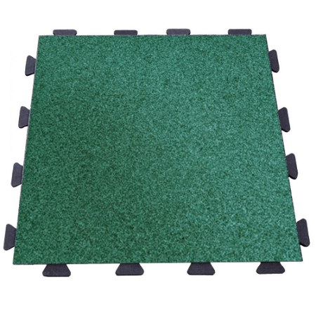 Резиновая плитка 100х100х3см скрытый замок ласточкин хвост зеленый 10099 IronBull