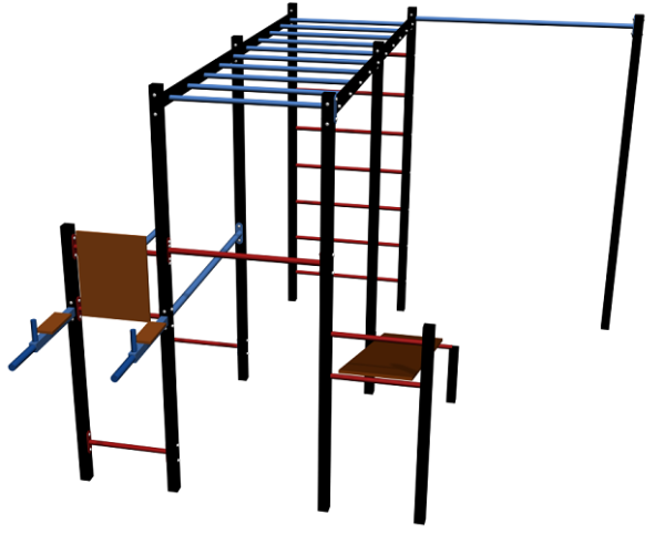 Уличный спортивный комплекс с двойными брусьями 13609 Sportout