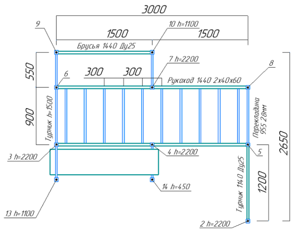 Уличный спортивный комплекс с двойными брусьями 13609 Sportout