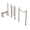Уличный тренажер Комплекс с горизонтальной скамьей S830 IronKing