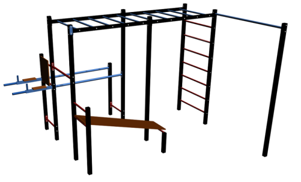 Уличный спортивный комплекс с двойными брусьями 13609 Sportout