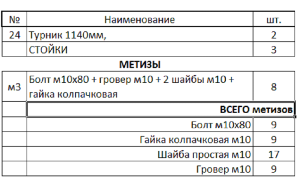 Турник двойной 13574 Sportout